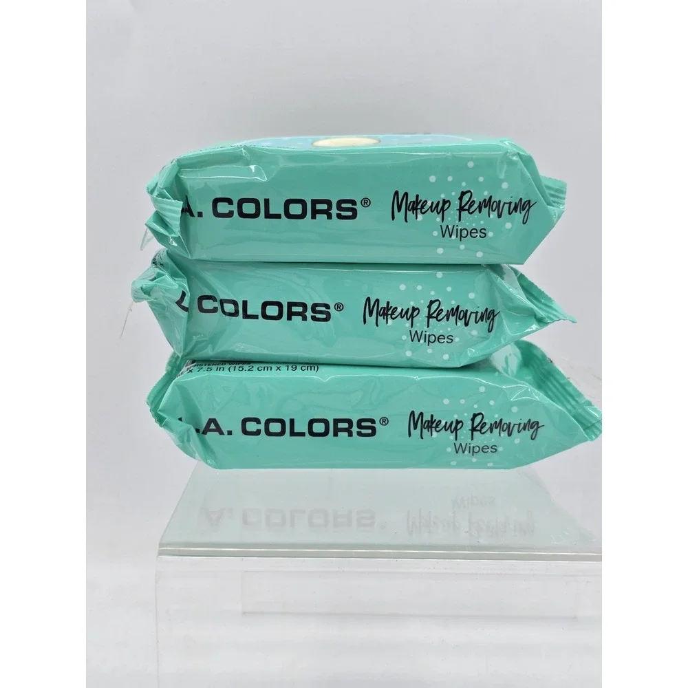 3 Pack L.A. COLORS‎ MAKEUP REMOVING WIPES 30CT C30660 Cucumber Extract